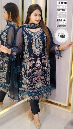 Embroidery dress (unstitched)🖤🥀