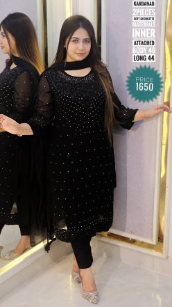 karchupi dress (semi- stitched)🖤🥀