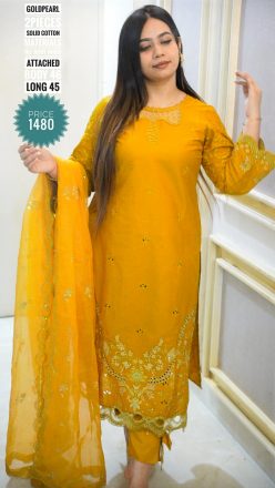 Embroidery dress (free size stitched)