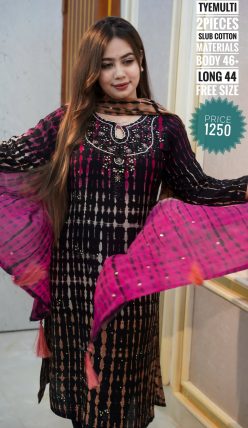 Tiedye dress (semi- stitched)