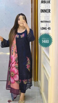 Embroidary dress ( unstitched)