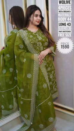 Embroidary dress (semi- stitched)