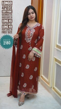Pakistani inspired dress ( semi-stitched)