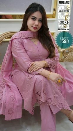 embroidery dress ( semi-stitched)🖤🥀