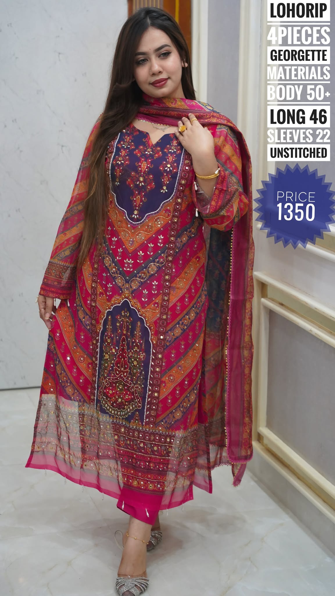 Karchupi dress (unstitched)🖤🥀