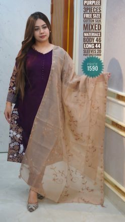 embroidery dress ( semi-stitched)🖤🥀