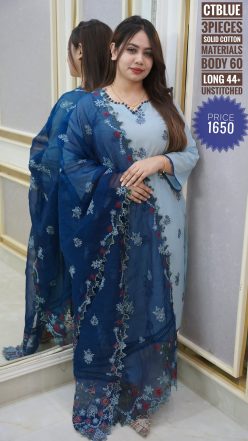 Embroidery dress (unstitched)🖤🥀