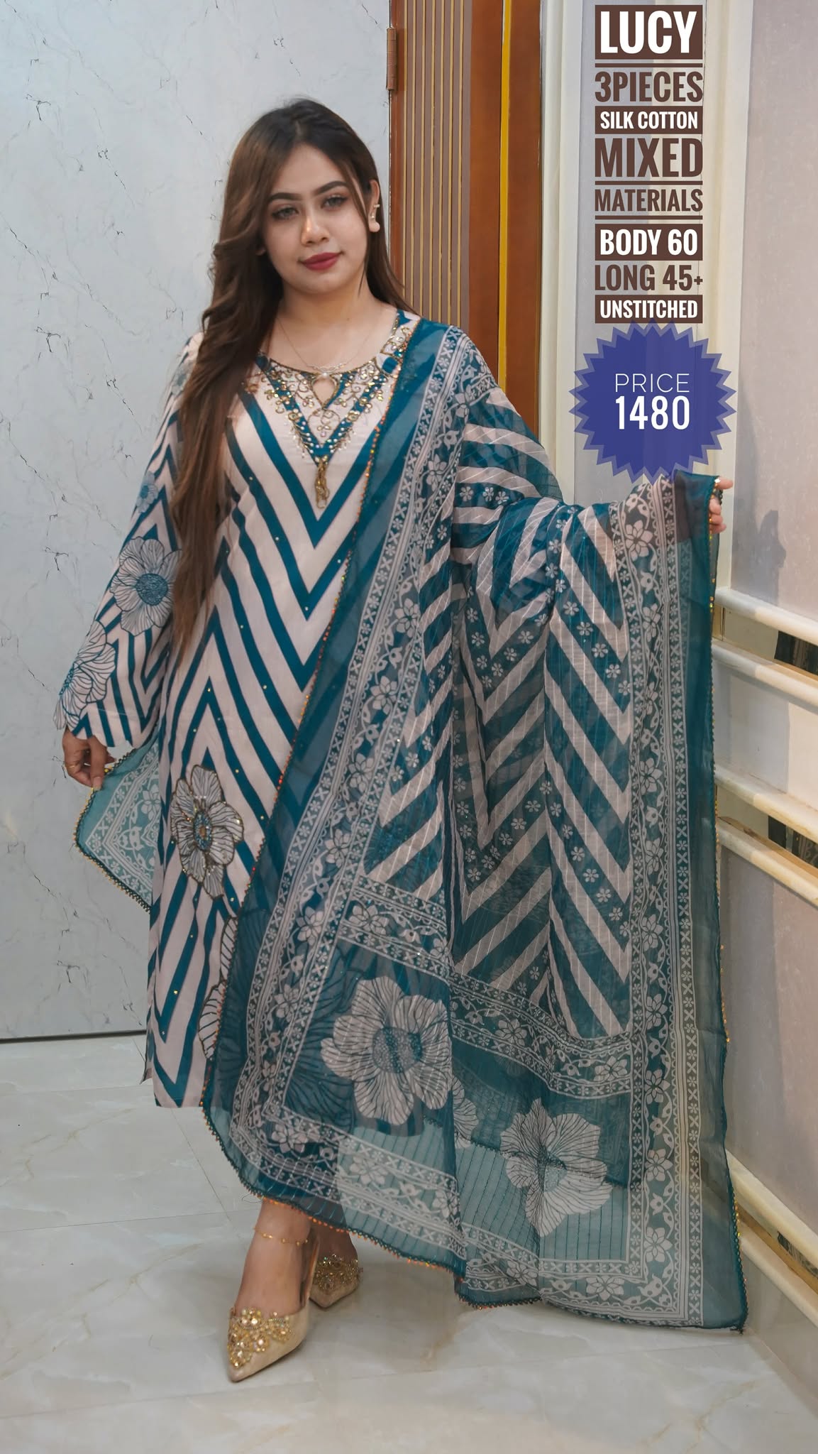 Karchupi dress (unstitched)🖤🥀