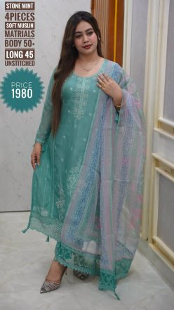 Alternative view of Embroidery dress ( unstitched)