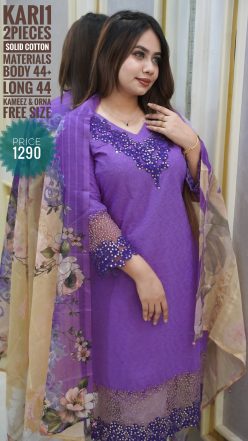 Embroidery dress ( semi-stitched)🖤🥀