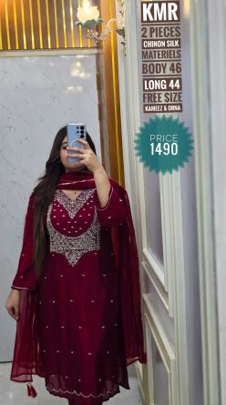 Alternative view of Karchupi dress ( semi-stitched)🖤🥀