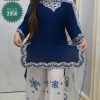 Embroidery  dress (Free size stitched)