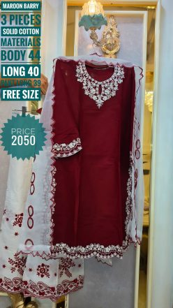 Alternative view of Embroidery dress (Free size stitched)