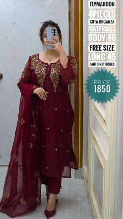 Karchupi dress (semi- stitched)