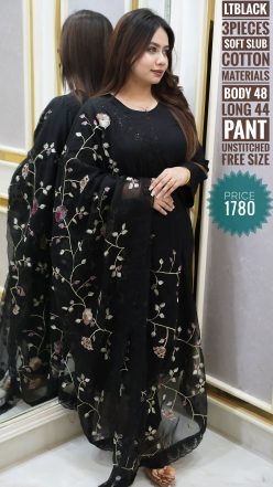 Embroidery  dress (semi- stitched)
