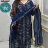 Embroidary dress (semi- stitched)