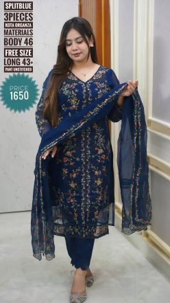 Embroidary dress (semi- stitched)