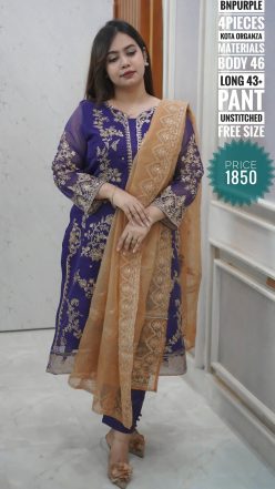 Embroidery  dress (semi- stitched)