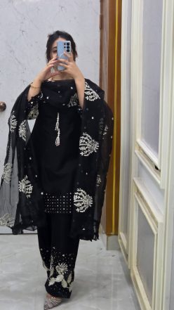 Alternative view of Embroidery  dress (Free size  stitched)