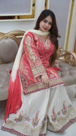Alternative view of Embroidery  dress (Free size  stitched)