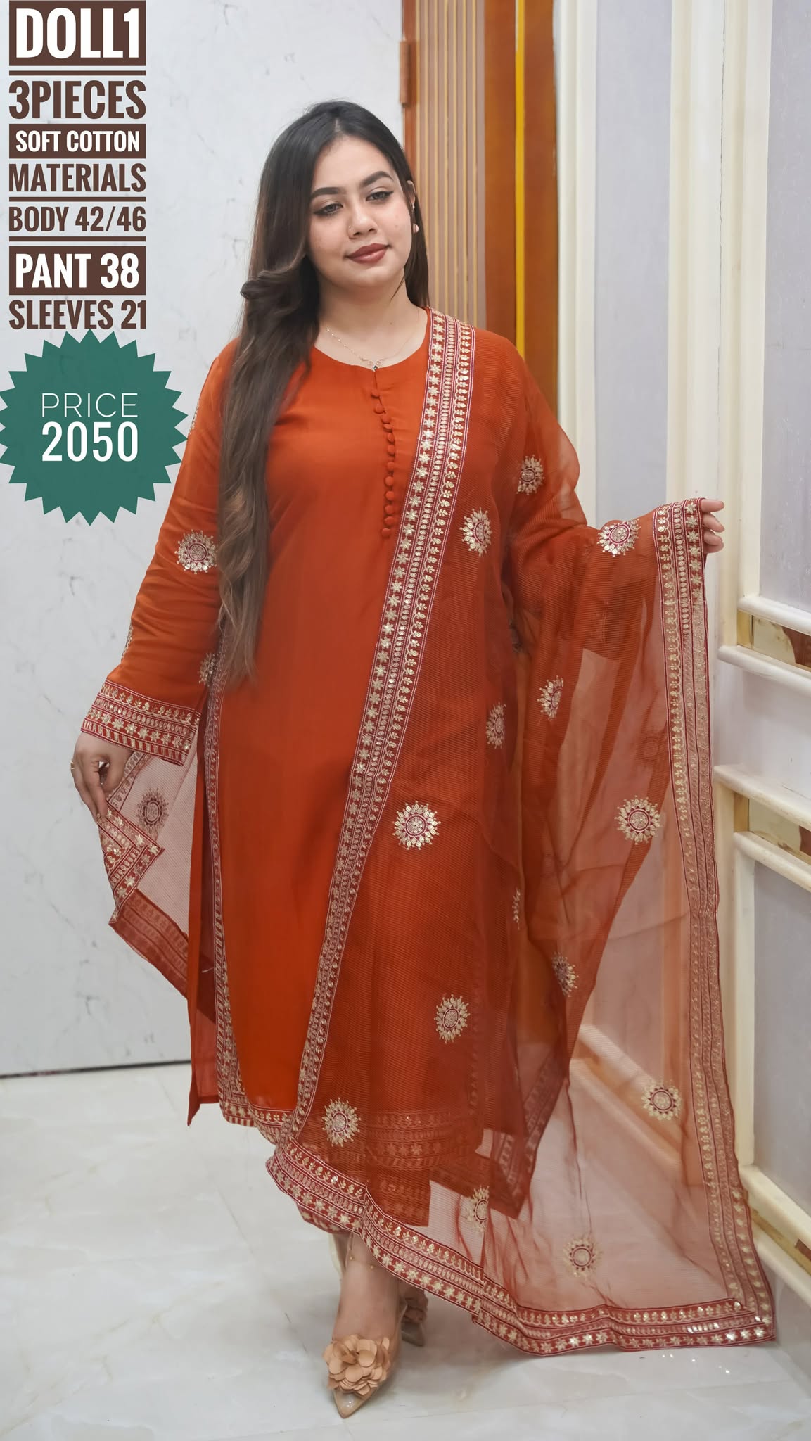Embroidery dress ( stitched)