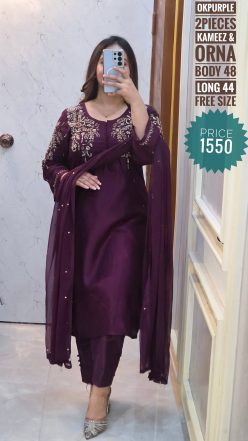 Karchupi dress (semi- stitched)🖤🥀