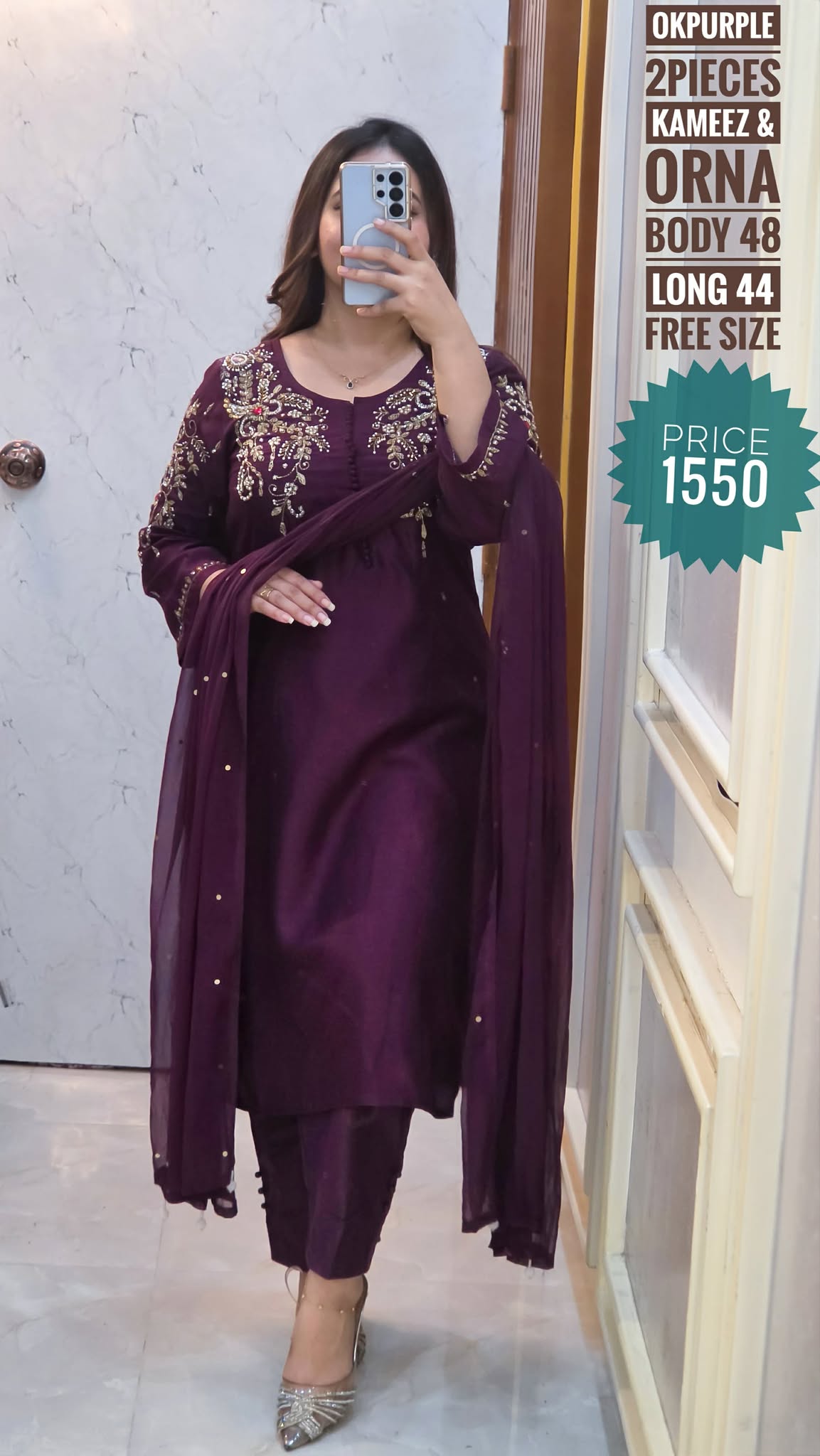 Karchupi dress (semi- stitched)🖤🥀