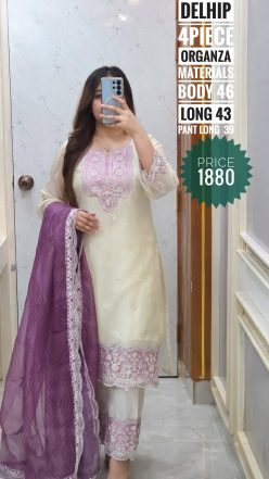 Embroidery dress (semi-stitched)