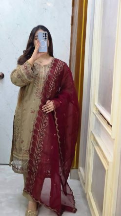 Alternative view of Embroidery dress (stitched)