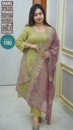 Alternative view of Embroidery dress ( unstitched)