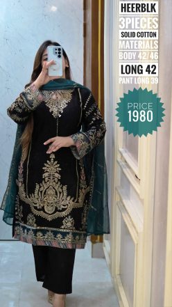 Embroidary dress (semi- stitched)