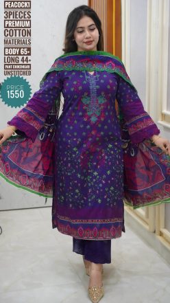 Embroidary dress ( unstitched)🖤🥀