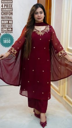 Embroidary dress (semi- stitched)