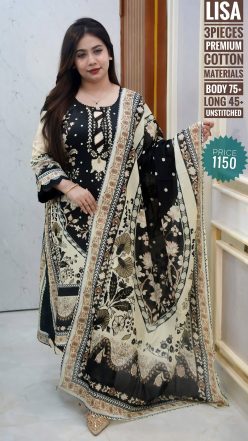Digital coco print dress ( unstitched)