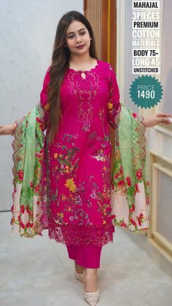 Embroidary dress ( unstitched)