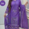 Embroidary dress ( semi- stitched)