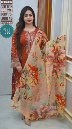 Embroidary dress ( unstitched)