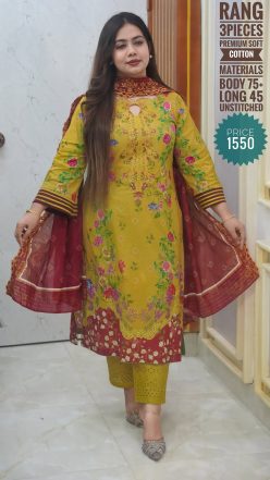 Embroidary dress ( unstitched)