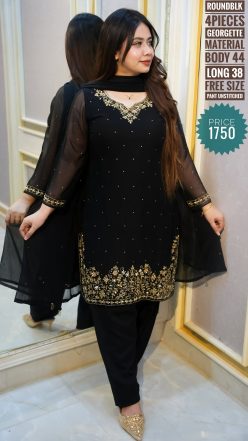 Alternative view of KARCHUPI DRESS ( SEMI-STITCHED)