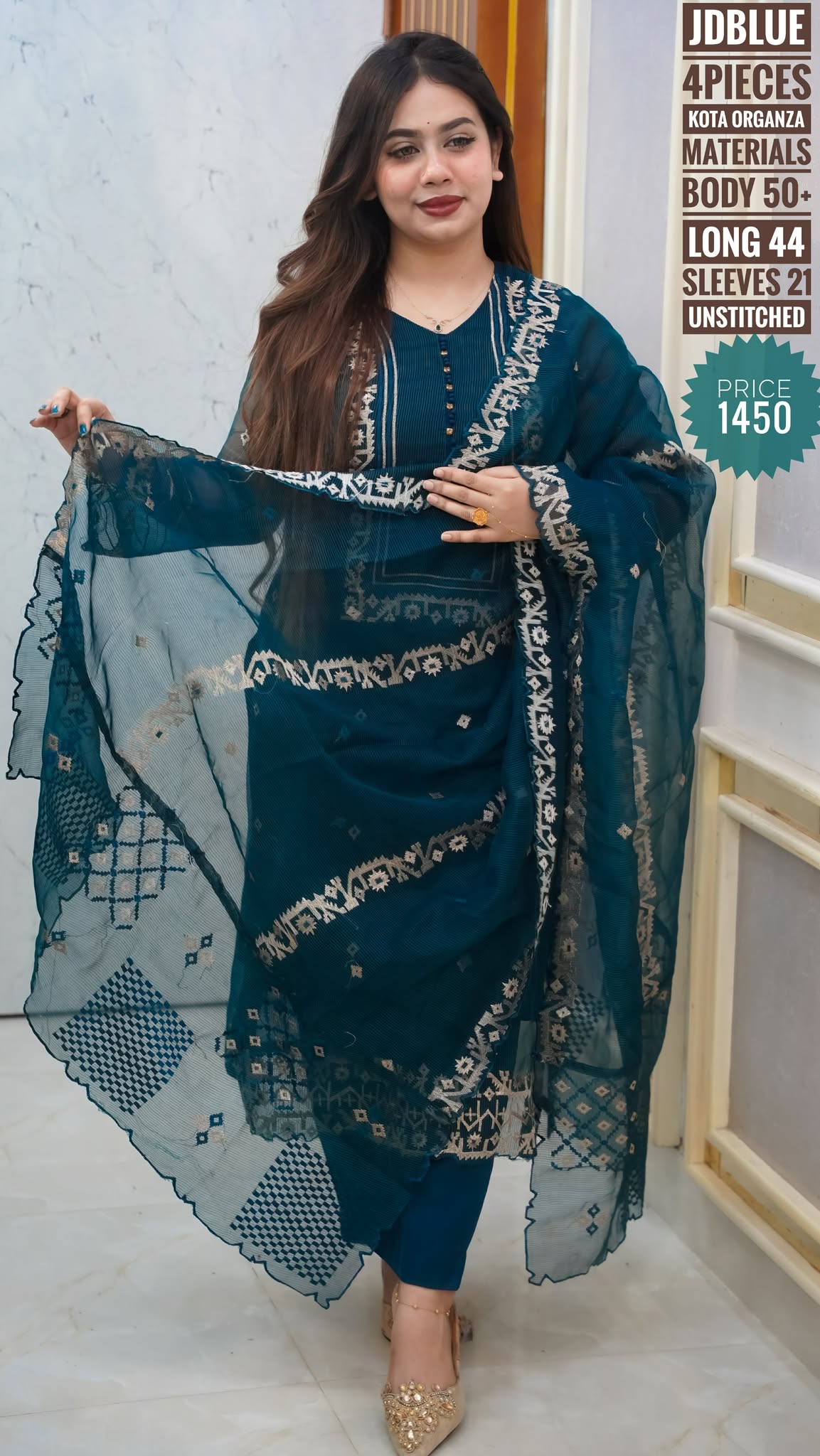 JAMdANI DRESS (UNSTITCHED)
