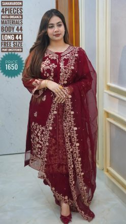 EMBROIDERY DRESS (SEMI-STITCHED)