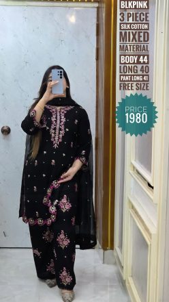 EMBROIDERY DRESS (SEMI-STITCHED)