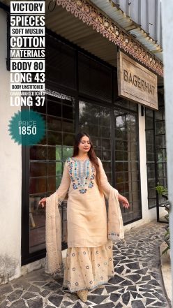 EMBROIDERY DRESS (SEMI-STITCHED)