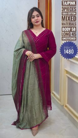 EMBROIDERY DRESS (SEMI-STITCHED)
