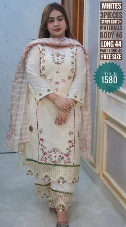 EMBROIDERY DRESS ( FREE SIZE STITCHED)